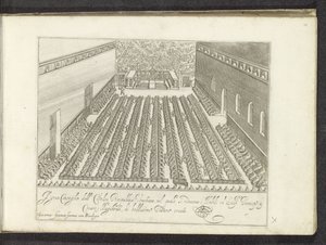 Vergadering in de Sala del Maggior Consiglio Scènes uit het Venetiaanse leven door Anonymous
