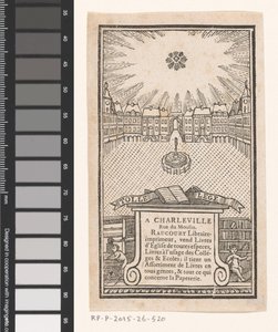 Visitekaartje van Jean-Baptiste-François Raucourt, boekhandelaar en drukker te Charleville door Anonymous