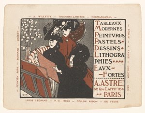 Visitekaartje van kunsthandel Achille Astre te Parijs door Anonymous