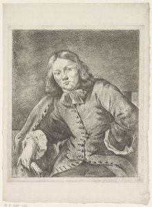 Zittende jongeman