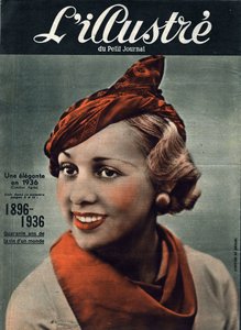 1896-1936: veertig jaar van het leven van een wereld. Portret van een elegante vrouw uit 1936. In 