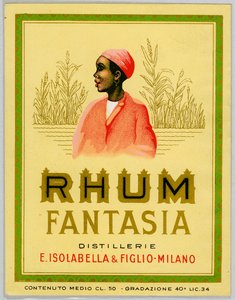 Reclame voor Fantasia rum, suikerrietplantage (begin 20e eeuw) door Anonymous Anonymous