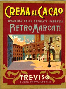 Advertentie voor cacaocrème Marcati uit Treviso