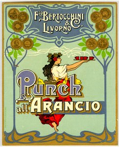 Advertentie voor sinaasappel punch (Chromolithografie 1905)