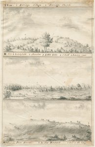 Panoramisch uitzicht op Aldridge: sepia tekening, nd [?19e eeuw] door Anonymous Anonymous