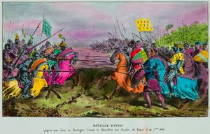 Slag bij Auray op 29 september 1364 - Laatste slag van de opvolging van Bretagne tussen een Anglo-Bretons leger tegen de bevelen van Jan IV van Bretagne (Jan III van Montfort, Jean Le Conquereur of Le Vaillant) door Anonymous Anonymous