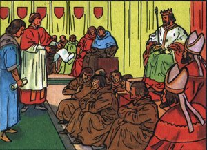 Bed van gerechtigheid om Karel de Slechte (Karel van Navarra) te berechten