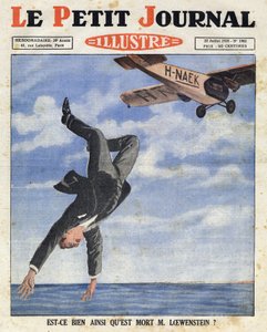 Belgische bankier Alfred Loewenstein stierf (1877-1924) toen hij op 4 juli 1928 uit een vliegtuig in het water van het Engelse Kanaal viel, 