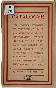 Catalogus van de Internationale Fototentoonstelling van de Paris Photo Club door Anonymous Anonymous