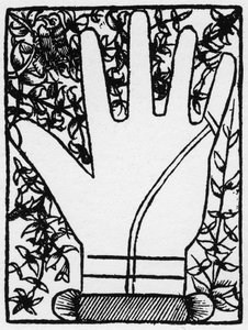 Chiromancia - Dubbele Mercurienne Lijn - Gravure 1545 in "De Kunst van Chyromance" (Kunst van Chiromance) door Andre Corvo - Privécollectie.