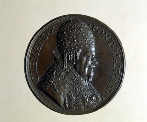 Clement X. Bronzen medaille, Milaan. door Anonymous Anonymous