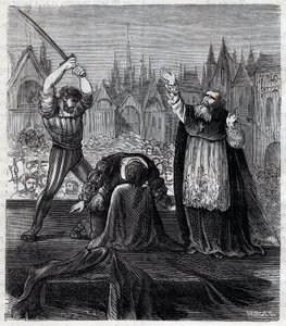 Onthoofding van graaf Egmont en Hoorn (1568) in Brussel tijdens de Spaanse tirannie in Nederland - Oorlog van Vierentwintig Jaar (1568-1648): de onthoofding van Lamoral, graaf van Egmont, prins van Gavere (1522-1568), Nederlandse politicus. Hij werd veroor door Anonymous Anonymous