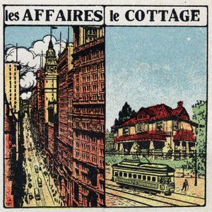 Elektrische trams: tramlijn in de stad (links) en op het platteland (rechts). Anonieme illustratie uit 1925. Privécollectie. door Anonymous Anonymous
