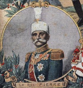 Eerste Wereldoorlog 1914-1918: Portret van Peter I van Servië (Peter Karadordevic of Karageorgevich)