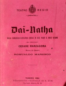 Eerste pagina van bladmuziek Dai-Natha, ballet door Romualdo Marenco door Anonymous Anonymous