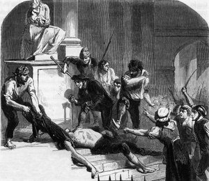 Franse Revolutie - Massacres van La Glaciere, Avignon - Moord op Lescuyer