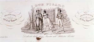 Frontispice van I due Figaro, opera door Alessandro Speranza door Anonymous Anonymous