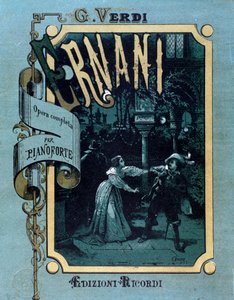 Frontispice van de partituur van Ernani door Giuseppe Verdi door Anonymous Anonymous
