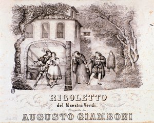Frontispice van de partituur van de opera Rigoletto door Giuseppe Verdi door Anonymous Anonymous