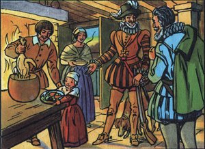 Hendrik IV en de kip in de pot. Anonieme illustratie in “Collection des souverains et chefs d