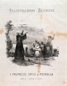 Illustratie van De Verloofden naar Manzoni door Errico Petrella