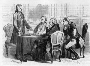Jacques Mallet du Pan (1749-1800) - Zwitserse journalist en politieke propagandist op de conferentie van Frankfurt - in 1792 verliet hij Parijs voor Duitsland, belast door Lodewijk XVI met een missie naar zijn broers en de soevereinen die tegen Frankrijk c