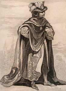 Ridder van de Orde van Onze Lieve Vrouw van de Distel. Gravure uit 1859 in 
