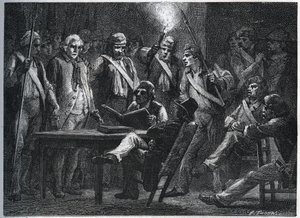 Le Tribunal Maillard onder de Revolutie (Stanislas Marie Maillard) door Anonymous Anonymous