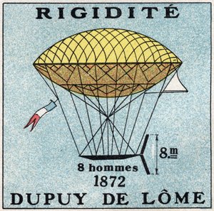 De ballonnen: ballon haubanne door Henri Dupuy de Lome (1816-1885) in 1872 door Anonymous Anonymous