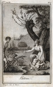 Leto, Letone, Latona. Gravure uit 1819 in 