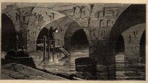 Menilamount Reservoir - Parijs - 1890 - gravure 1890