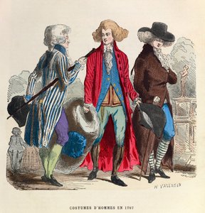 Mannenkostuums in 1787 door Anonymous Anonymous