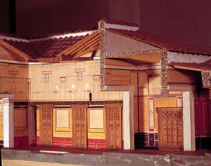 Miniatuur van het Huis van de Tragische Dichter in Pompeii