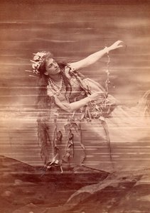 Operazangeres Lilli Lehmann (1848-1929) als Woglinde in opera Das Rheingold door Richard Wagner. Bayreuth