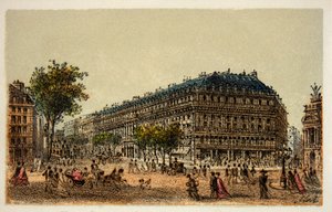 Parijs 1874: Boulevard des Capucines - Privécollectie door Anonymous Anonymous
