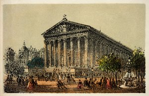 Parijs 1874: Kerk van La Madeleine, privécollectie door Anonymous Anonymous