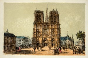 Parijs 1874: Notre Dame, Privécollectie door Anonymous Anonymous