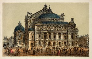 Parijs in 1874: De nieuwe Opera (opera garnier), Privécollectie door Anonymous Anonymous