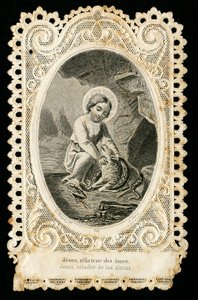 Vrome afbeelding: Jezus, ijverig voor de redding van zielen (gravure)
