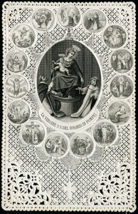 Vrome afbeelding: Onze-Lieve-Vrouw van de Rozenkrans van Pompei door Anonymous Anonymous