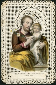 Vrome afbeelding: Sint Jozef en Jezus