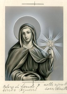 Vrome afbeelding: De Maagd Maria (prent)