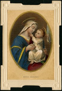 Vrome afbeelding: Maagd Maria met Jezus door Anonymous Anonymous