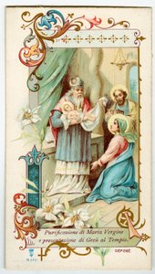 Vrome afbeelding: Presentatie van Jezus in de tempel