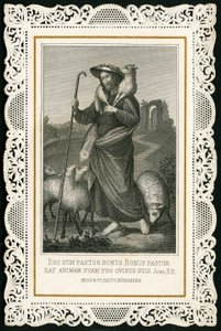 Vrome afbeelding: de Goede Herder (gravure) door Anonymous Anonymous