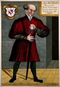 Portret van Philippus Aureolus Paracelsus door Anonymous Anonymous