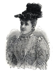 Portret van Adelina Patti, Italiaanse zangeres. Gravure in "Le Petit Parisien"