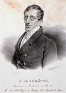 Portret van Alexis de Garaude (1779-1852) Franse componist. 19e eeuw door Anonymous Anonymous