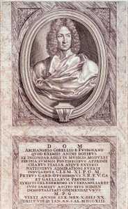 Portret van Arcangelo Corelli (1653-1713), Italiaanse componist en violist door Anonymous Anonymous