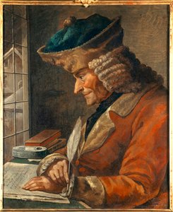 Portret van François Marie Arouet Voltaire (1694-1778) in zijn werkkamer door Anonymous Anonymous